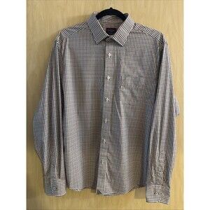 UntuckIt men's plaid long-sleeve button-down shirt size Large Nylon Blend